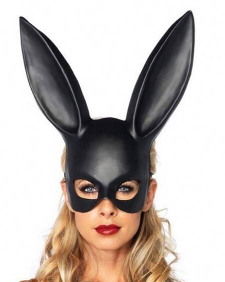 Black bunny mask