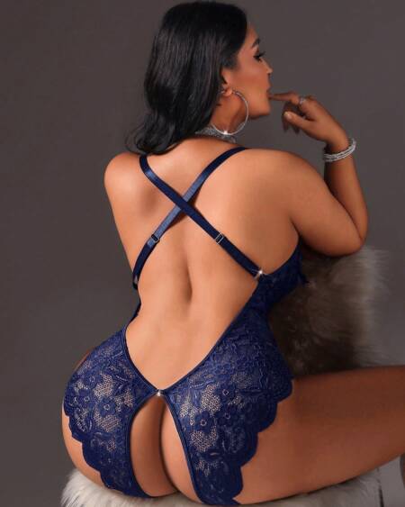 Plus Size Lace Wireless Sexy Lingerie Bodysuit